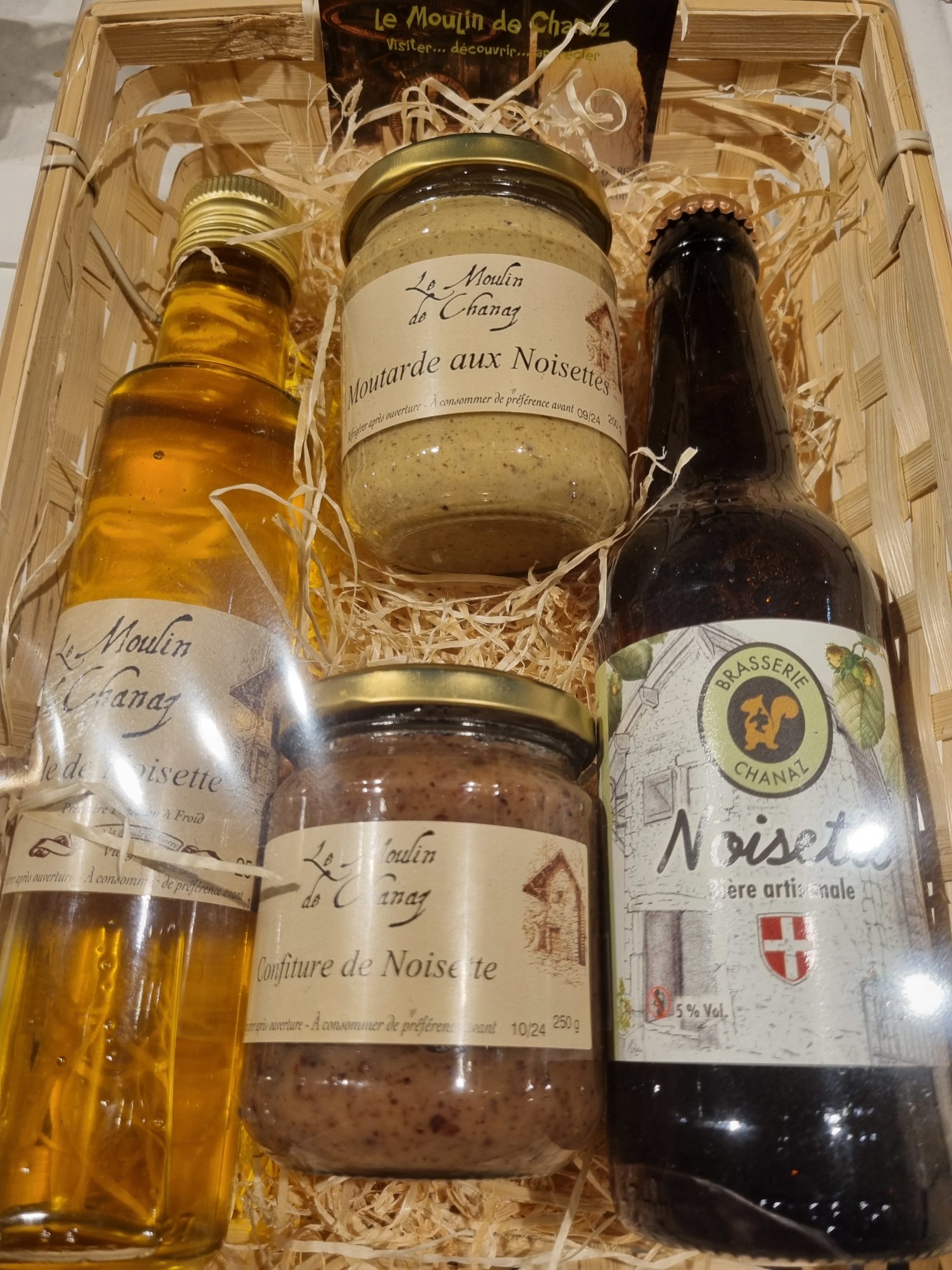 Coffret cadeau bière, verres et noix