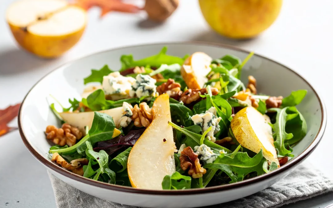 Salade de poires citronnées à l&rsquo;huile de noix