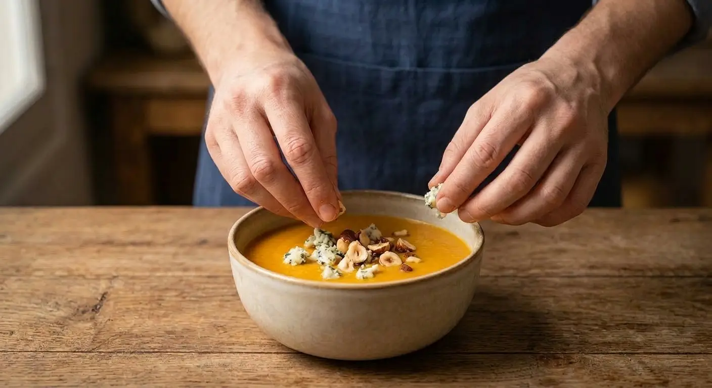 Veloute huile noisette bleu