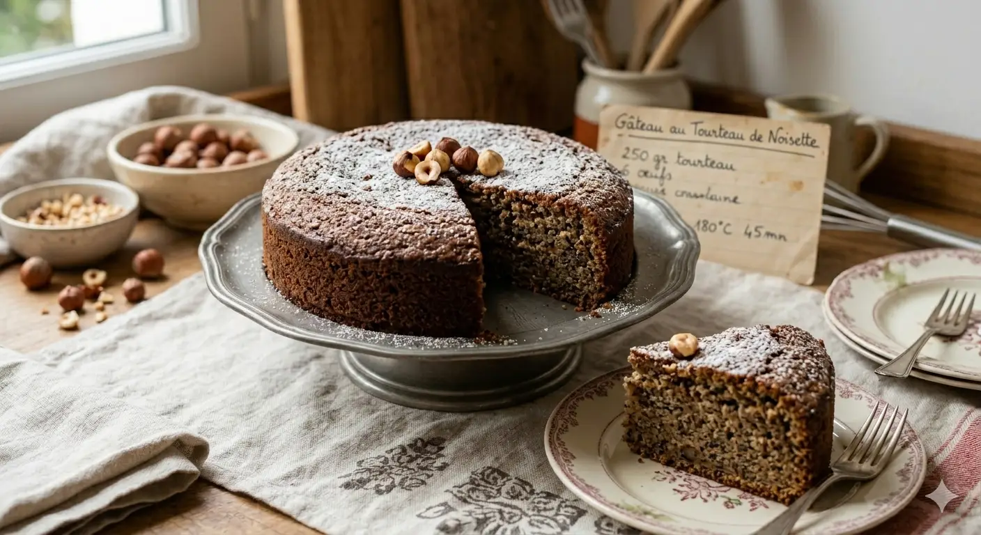 gateau tourteau noisettes